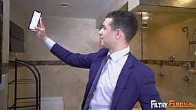 Filthy family - Kira Perez has naughty threesome with step dad & step brother