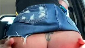 Brunette MILF Teases Mother-in-Law with Handjob Before Cum on Ass Fucking