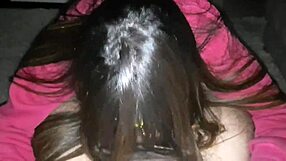 Amateur Latina gets a big cock in her mouth and sucks it hard