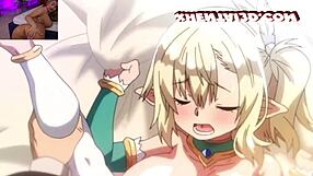 First-time sex in the woods for elf teen in hentai