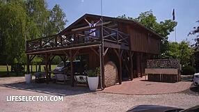 Rebel Rhyder in car trouble, taking extreme deepthroat and rough dap