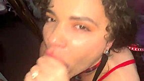 curly-haired nympho gets facial from flaxk