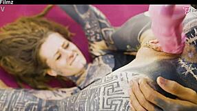 Does this tattooed couple do hard fucking and sloppy anal blowjob?