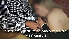 Haciendo cornudo a mi esposo con amigo vergon. Will he catch us in the act?