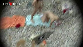 Hey, Beach Voyeur Catches Round Booty Babe Taking Full Mouth of Cum