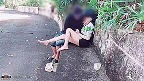 i watch the student and girlfriend in public park display