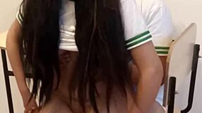 schoolgirl girlfriend filmed secretly banging doggystyle in classroom