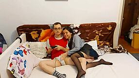 Nerd gets good grades with the help of hot sex with his professor's daughter