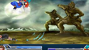 final fuck in hentai game with ninja warrior creampie