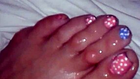 Intensely Sucking Wife's Toes During Passionate Fuck