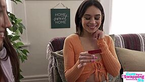 stepsis lets stepbrother suck tits