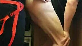 Descriptive Pegging boyfriend's ass in kitchen, public cornfield, and bathroom with wild ass-to-mouth action