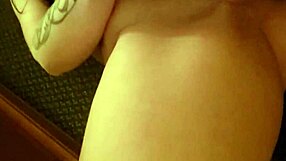 oiled wife learns pole dancing in classroom setting