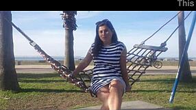 have you seen this cute girl on the public beach?