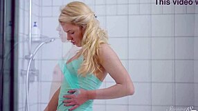 Handheld Shower Causes Multiple Orgasms for Blonde Teen Valentine