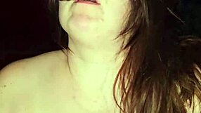 Big white woman says, Sit on cock and moan.