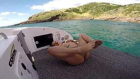 Fisherman Fucks Tight Pussy with Small Tits and Creampie