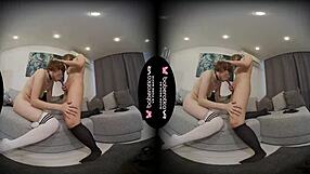 teen amanda kisses and toys with mary in vr lesbian scene