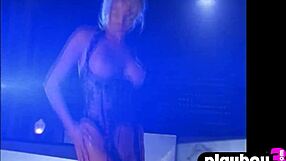 Amazing big tits blonde mature exposed naked? Victoria Silvstedt striptease!