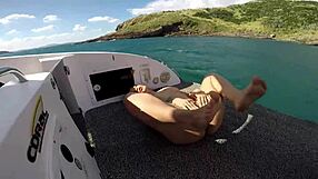 Fisherman Fucks Tight Pussy with Small Tits and Creampie