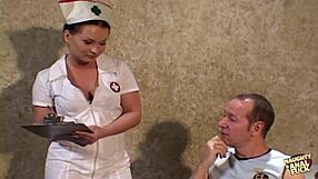 Hung Patient Gets Cock Sucked by Brunette Nurse Before Anal Ride