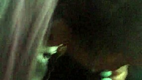 watch this ebony babe give a sloppy blowjob in the car, deepthroating and gagging