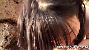 Hey, Japanese amateur Megumi Haruka gives killer outdoor blowjob and handjob