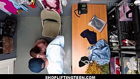 damn, hot teen caught shoplifting squirts for officer after no-charge deal