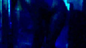 Trav's Ebony Outdoor Striptease in Lingerie with Clothes Ripped