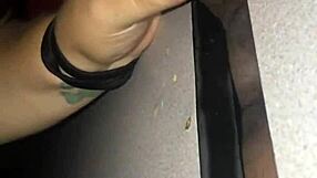 Sloppy deepthroat action in homemade video