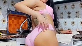 colombian housewife flashes big ass with dildo