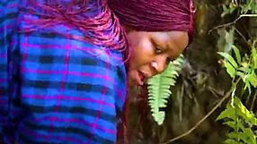 African BBW wife enjoys monster cock in bush