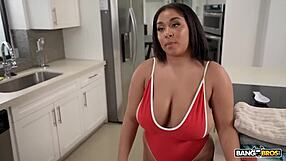 juliana dreams gets oily titty fuck from stepfather