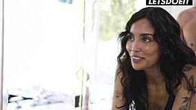 Hot Brunette Vanessa Sky Pounded By Big Dick Stranger!