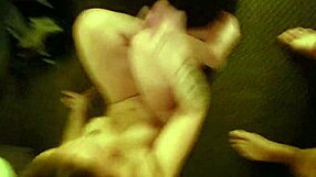 oiled wife learns pole dancing in classroom setting