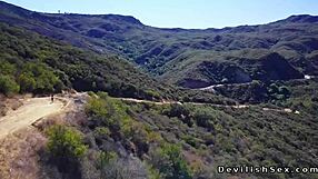 brunette babe bangs her handsome coach with intense licking and fucking