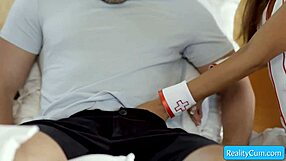 lovely teen girl vanna bardot seduces codey steele with nurse outfit in roleplay