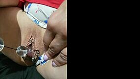 Kiwi Slutty Milf Plays with Glass Beads Before Creampie Fuck