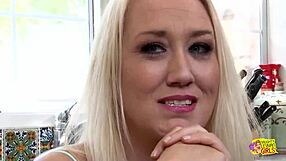 Wow, Blonde Milf's Pussy and Clit Licked by Adorable Lesbian Delivery Girl!