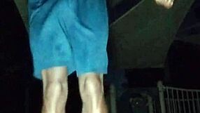 Athletic Roommate Trains at the Gym with Teacher