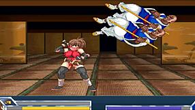 final fuck in hentai game with ninja warrior creampie