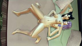 Yo, watch this goth otaku get banged by an e-girl shemale stepsister in 3D!