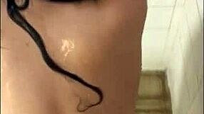 I Feel The Intense Emotion As I Lick My Girlfriend's Natural Tits In The Shower.