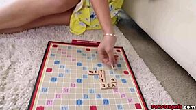 petite stepsister kourtney rae banged after scrabble cheat.