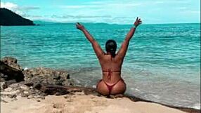 Ebony woman encounters a stranger's big cock and loves it rough