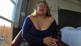 young brunette with big natural tits tries to seduce in porn casting interview, dreaming of acting fame