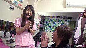 petite japanese teen gets multiple orgasms with hitachi vibrator on first date