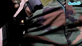 Naughty Teen 18+ Solider Almost Caught Masturbating in the Field