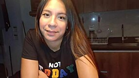 colombian mother-in-law plays hot games with blowjob homemade