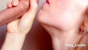 A blonde wife gives a very hot blowjob with a great deal of enthusiasm